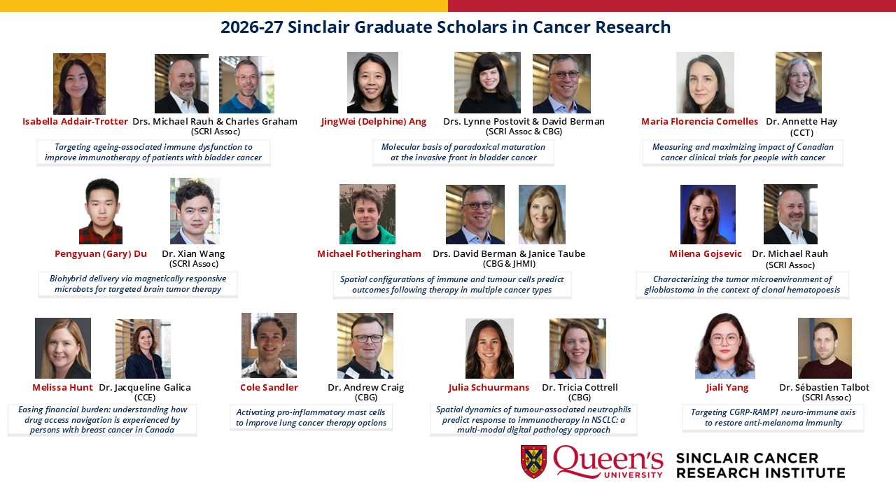 SCRI Grad Scholars in Cancer Research