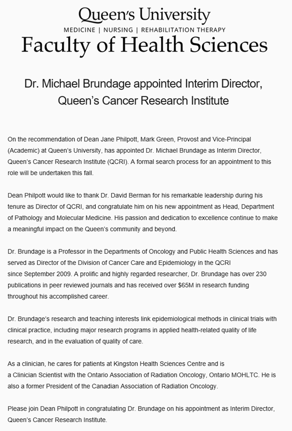 Congratulations Dr. Brundage!