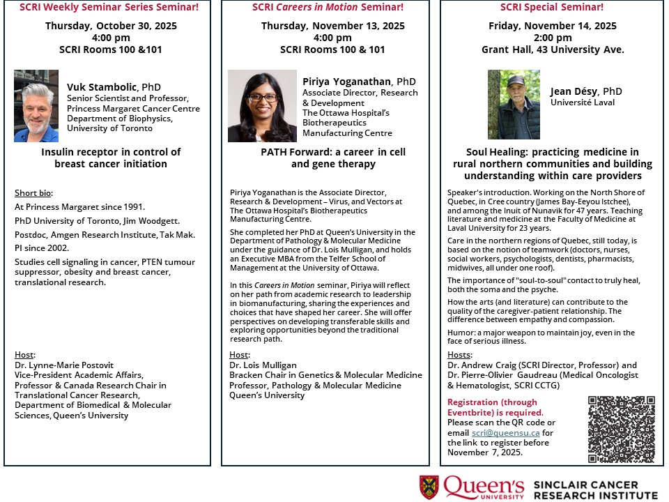 SCRI Upcoming Seminars