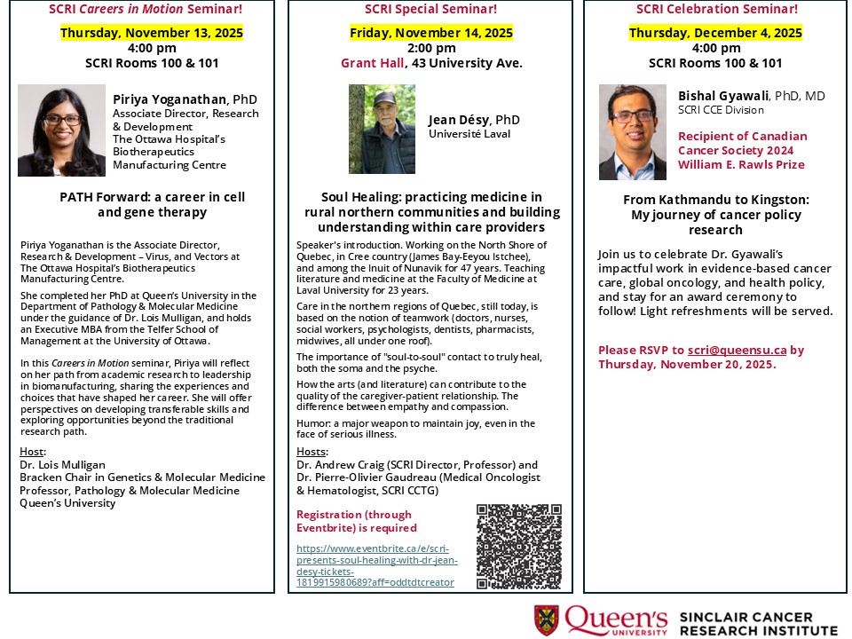 SCRI Upcoming Seminars 2025