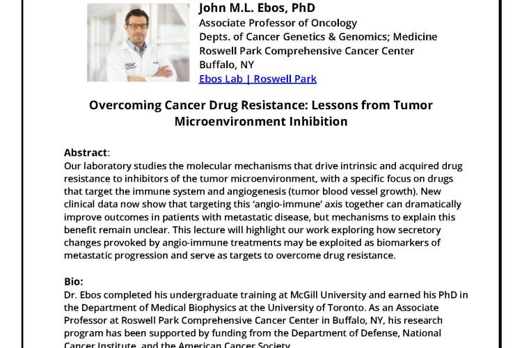 SCRI Seminar - Dr. John Ebos