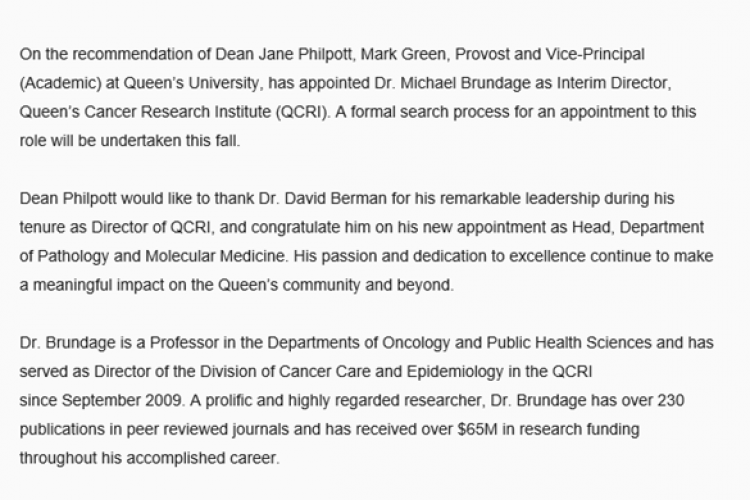 Congratulations Dr. Brundage!